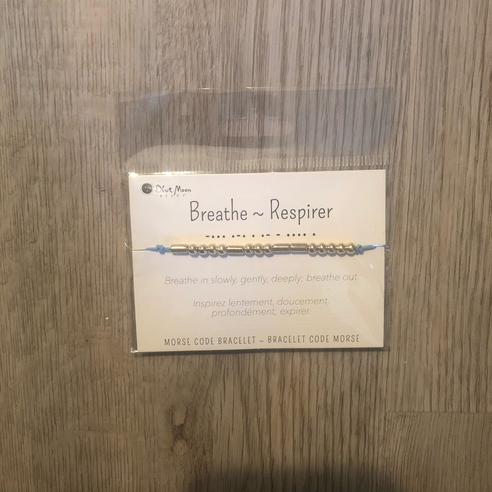 Blue Moon Beads Morse Code Bracelet - Breathe